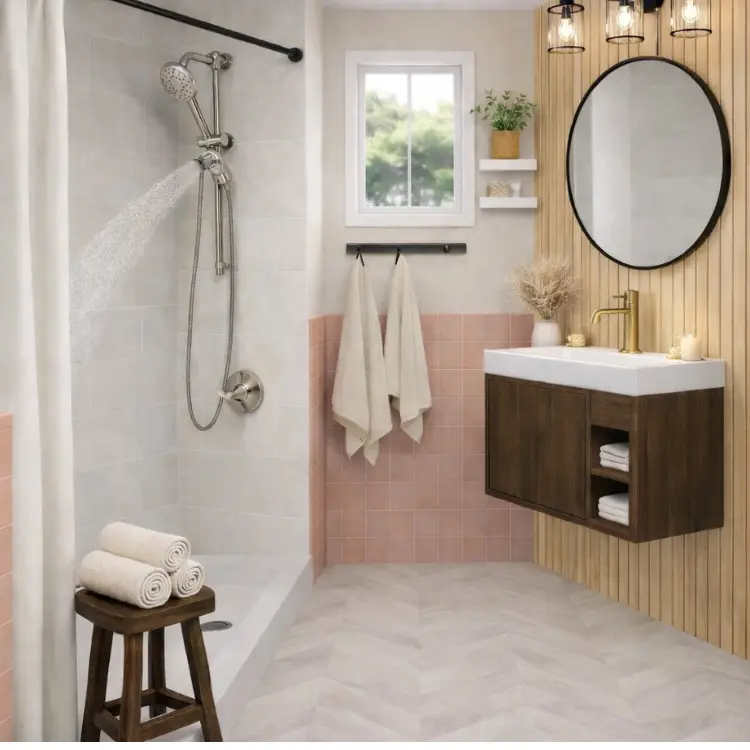 Custom bathroom remodel in Old Town Scottsdale designed for comfort efficiency and a clean modern visual appeal