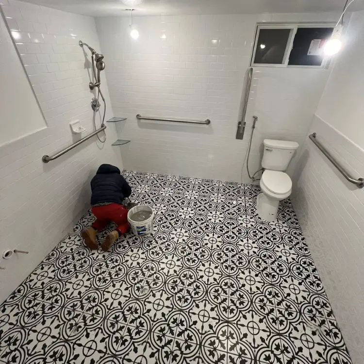 Scottsdale bathroom remodeling project highlighting a modern layout with custom cabinetry, stylish fixtures, and clean finishes.